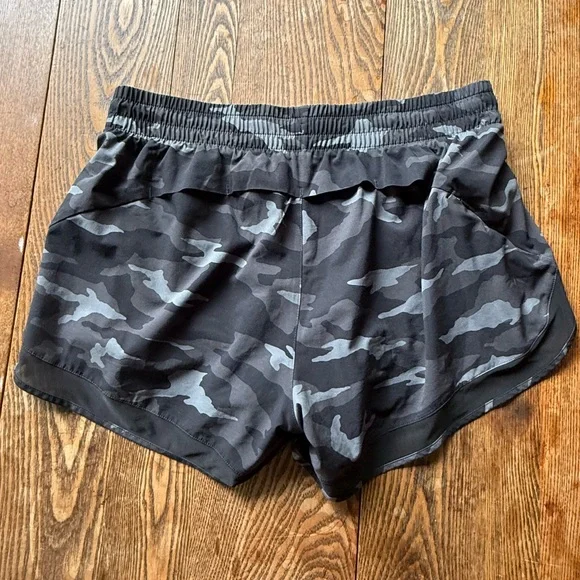 Athleta Black and Gray Athletic Shorts with Modern Camo - Picture 2 of 5